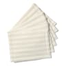 DSA Abigail Mic Stripe Cotton Placemats, Set of 6 - Stone