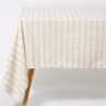 DSA Abigail Mic Stone Stripe Cotton Tablecloth - 12-Seater 
