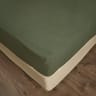 Thread Office Deep Green Washed Cotton Fitted Sheet - Queen 