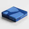 Alkaline Chunky Terrazzo Square Coasters, Set of 2 - Two-Tone Blue