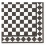 Tavola Checkerboard Biodegradable Paper Napkins, Pack of 25 - Black