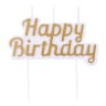 PME Metallic Happy Birthday Candle - Gold