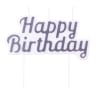 PME Metallic Happy Birthday Candle - Silver