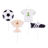 PME Themed Candles, Set of 4 - Football 