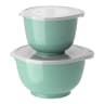 Rosti Margrethe Mixing Bowls with Lids, Set of 2 - Nordic Green 
