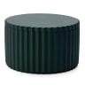 Alkaline Round Ribbed Storage Container with Lid - Forest Green