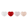Le Creuset Mini Heart Bowls, Set of 4 - Pink Mix