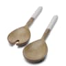 Humble & Mash Salad Servers, Set of 2 - Natural & White