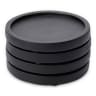 Humble & Mash Wooden Coasters, Set of 4 - Black