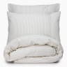 Thread Office Natural Yarn Dye Reversible Stripe Duvet Cover Set - Super King 