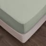 Thread Office Sage Green Washed Cotton Fitted Sheet - Super King 