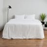 Thread Office White Brushed Cotton Duvet Cover Set - Super King 