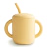 Mushie Silicone Training Cup with Straw, 175ml - Pale Daffodil