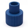Alkaline Fluted Form Candle Holder - Blue Depth