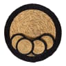 Gone Rural Trim Placemats & Coasters, Set of 4 - Smoke & Black