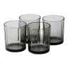 Olivia Princess Lead-Free Crystal Tumblers, Set of 4 - Grey