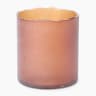 Thread Office Brown Frosted Raw Edge Candle Holder - Small 