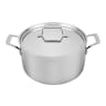 Tramontina Grano Stainless Steel Deep Casserole Pot with Lid - 24cm 