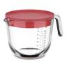 Mepal Chef It Glass Measuring Jug with Lid, 1L - Coral