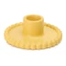 Alkaline Beaded Dinner Candle Holder - Yellow