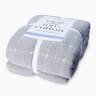 Thread Office Blue Check Reversible Cotton Bedspread Set, 3-Piece - Queen 