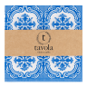 Tavola Floral Tile Biodegradable Paper Napkins, Pack of 25 - Blue