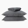 Thread Office Charcoal Brushed Cotton Fitted Sheet Set, 3-Piece - Double 
