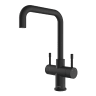 BIBO Under-Counter Boiling Water Module with Rock Faucet - Black Cube 4-in-1 Faucet 