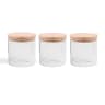 Humble & Mash Glass Canisters with Bamboo Lids, Set of 3 - 650ml 
