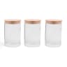 Humble & Mash Glass Canisters with Bamboo Lids, Set of 3 - 950ml 