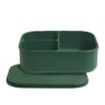MicroGarden 3-Portion Silicone Bento Lunchbox - Forest Green