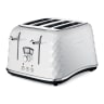 DeLonghi Brilliante 4-Slice Toaster, 1800W - White