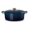 Le Creuset Signature 6.3 Litre Oval Cast Iron Casserole, 31cm - Agave Blue