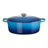 Le Creuset Signature 6.3 Litre Oval Cast Iron Casserole, 31cm - Azure