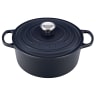 Le Creuset Signature 5.3 Litre Round Cast Iron Casserole, 26cm - Matte Navy