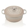 Le Creuset Signature 4.2 Litre Round Cast Iron Casserole, 24cm - Meringue