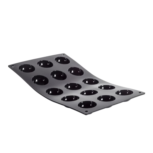 De Buyer  Moul'flex Hemispherical Demi-Spheres, 15 Cups