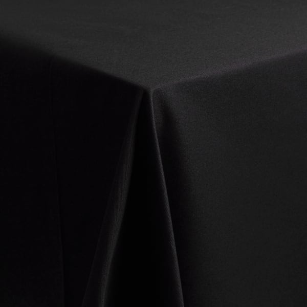 DSA Black Pure Cotton Rectangular Tablecloth, 10-seater