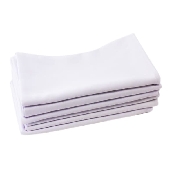 DSA Pure Cotton Napkins, Set of 6, White