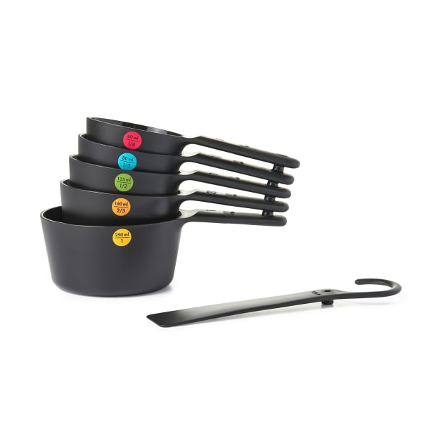 OXO Good Grips Plastic Measuring Cups, 6-Piece, Black