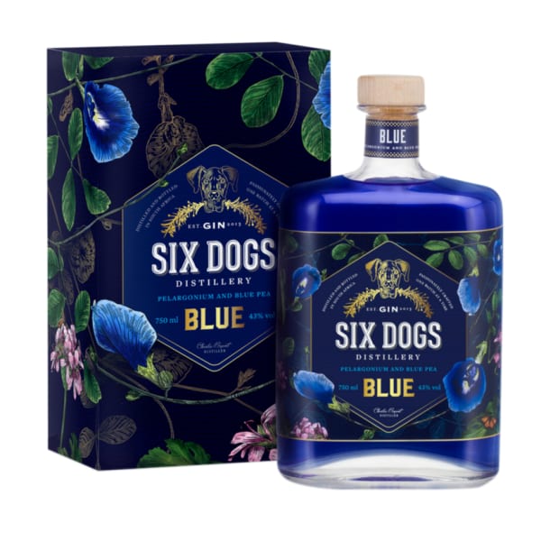 Six Dogs Blue Gin 750ml Yuppiechef