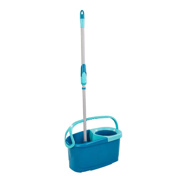  Leifheit Clean Twist M Ergo Mop and Bucket Set, Mop 33 cm Wide,  Moisture Controlled Spin, Faster Cleaning Spin mop, Easy-Steer Micro Fibre  Head with 360° Joint, Twist Mop : Health