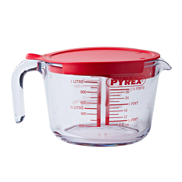 Pyrex Classic Measuring Jug with Lid, 1L