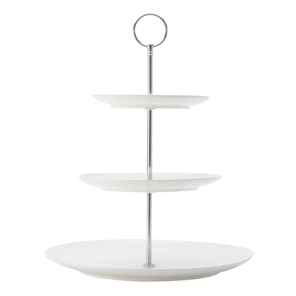 Maxwell & Williams White Basics Diamonds 3-Tier Cake Stand