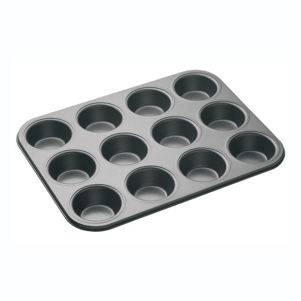 MasterClass Non-Stick 12 Hole Deep Baking Pan, 35cm x 27cm