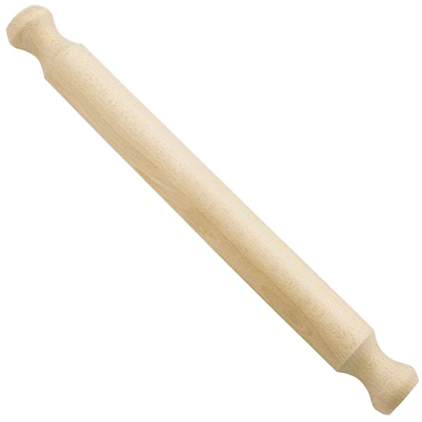 KitchenCraft Beech Wood Solid Rolling Pin, 40cm