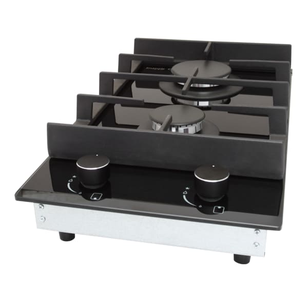 2 burner butane stove with plate top