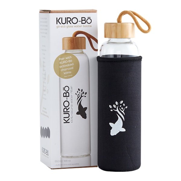 Kuro Bo Go Eco Glass Water Bottle 550ml Yuppiechef