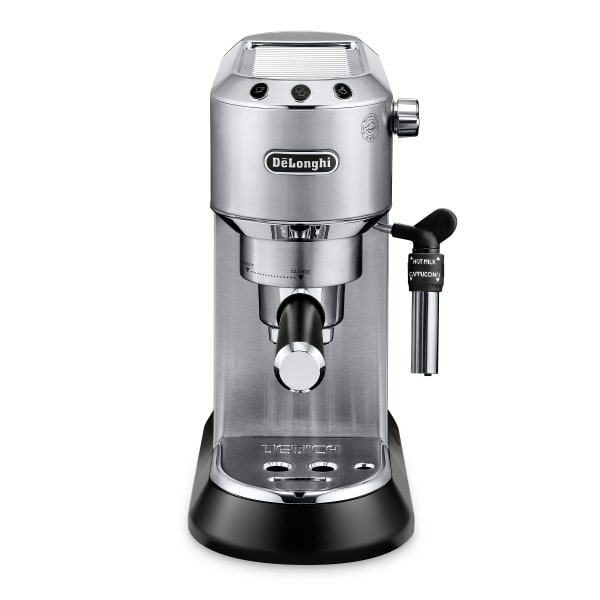 DeLonghi Dedica Pump Manual Espresso Coffee Machine, EC685, Chrome