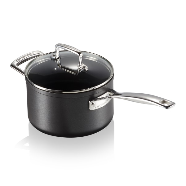 Le Creuset Toughened Non-Stick Saucepan With Glass Lid, 18cm